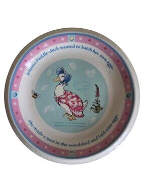 wedgwood beatrix potter jemima puddle-duck nursery plate bowl 2003 vintage